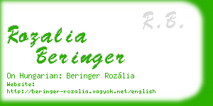 rozalia beringer business card